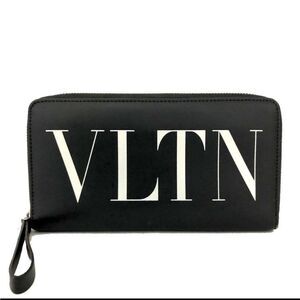 Valentino Garavani VLTN Leather Zip-around Long Wallet